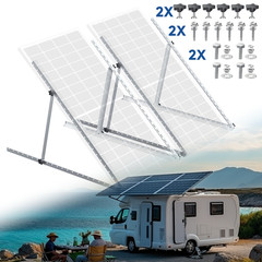 45in 2 Sets Adjustable Solar Panel Mounting Brackets Kit for 100-800 Watt Panels