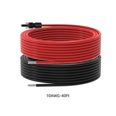 40Feet 10AWG Solar Panel Extension Cable for RV Boat Hom (10 AWG-40Ft)