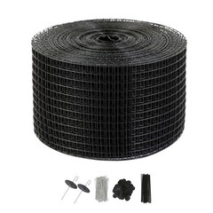 8in×100ft Aluminum-Free Solar Bird Guard: PVC-Coated Galv Steel Mesh