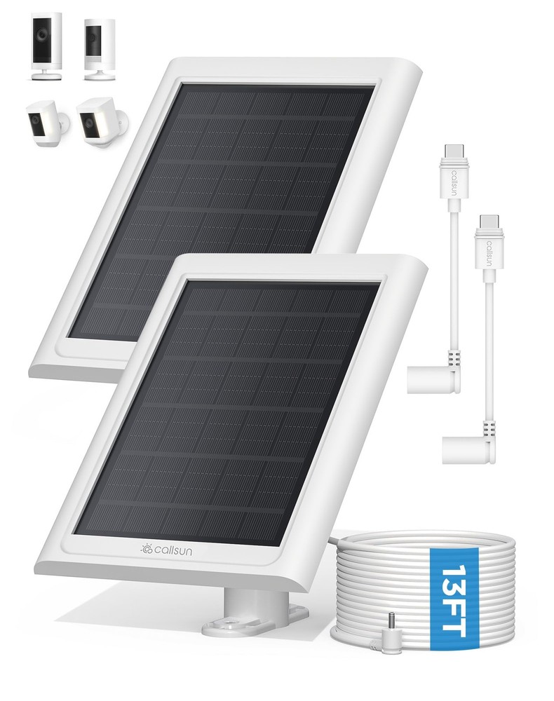 Solar Panel for Ring , 2 Pack Solar Charger with Ring Stick Up and Spotlight …