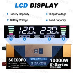 10000W Solar Kit 500W Panel 100A MPPT Controller DC Cable 12V/24V to 220V/110VTs