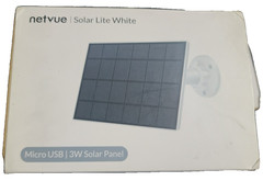 Lot of 4 NETVUE 3W Micro USB Solar Panels for Security Cameras White