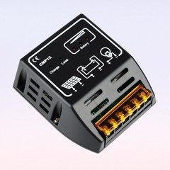 Solar Charge Controller 12V Smart Adjustable Solar Panel Controller Portable Use