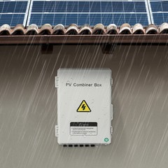 6-String Solar PV Combiner Box New 15A Circuit Breaker For Solar Panel System
