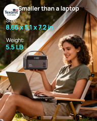Portable Power Station 300W (600W Peak), 192Wh (60,000Mah) Solar Generator, Life