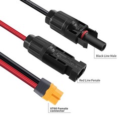 XT60 Adapter Extension Cable,XT60 to Solar Connector 12AWG Solar Panel Connec…