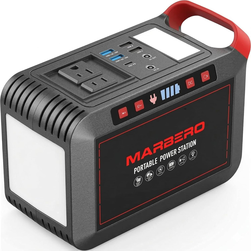 Portable Power Station 300W 237Wh Camping Solar Generator Backup Lithium Batter