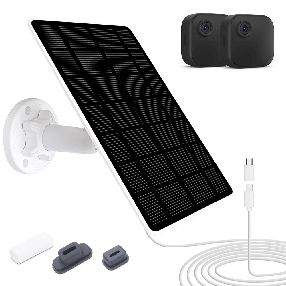 Solar Panel for Blink , 5W Solar Panel Charger IP65 Weatherproof with Blink O…