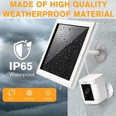 5W Solar Charger for Ring Stick Up Cam & Spotlight Cam – Waterproof, 16.4ft Cabl