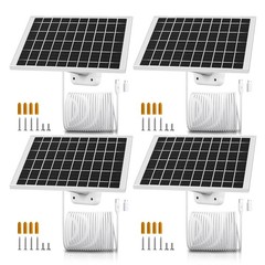4 Pack 5V 7W Cam Solar Panel Charger for USB Type C Outdoo Security Camera Co…