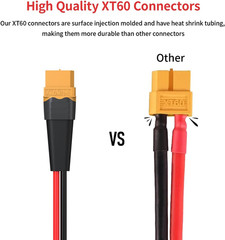 10AWG 75FT XT60 Extension Cable 2 6 10 20 35 50 75 100FT XT60 Female to Male Con