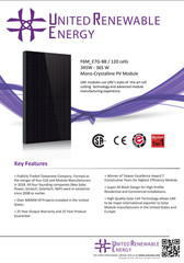 URE 365 W Solar Panels F6M365E7G-BB
