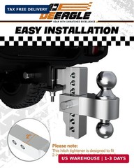 DEEAGLE Hitch Tightener Anti Rattle Stabilizer for 1.25″ to 2″ Trailer Hitches R