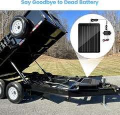 Solar Battery Charger Maintainer, Zuomeng 15W Solar Panel Kit for Dump Trailer B
