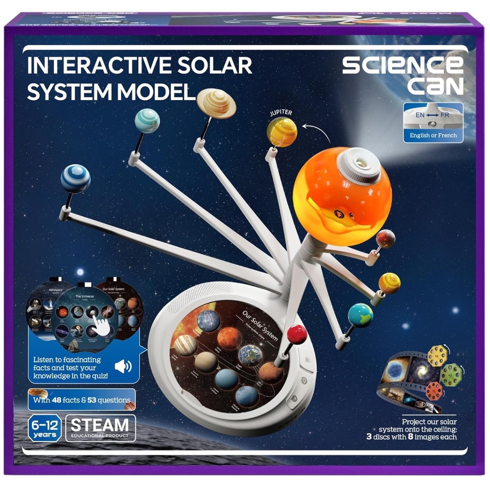 HD Space Projector with 8 Planets & Knowledge Cards