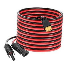 Solar to XT60 Charge Extension Cable, Solar Panel Connector 25FT-7.62M 10AWG