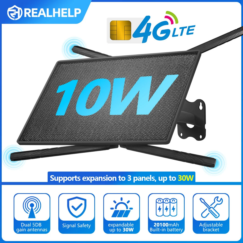 Solar 4G WiFi Router SIM Card Hotspot 20100mAh Battery Waterproof IP66 Outdoor