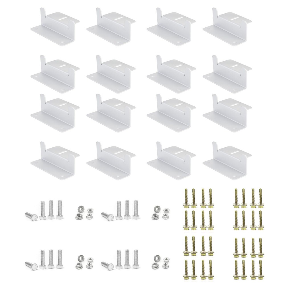 16 Units Solar Panel Mounting Brackets,Z Bracket Sets Lightweight Aluminum Co…