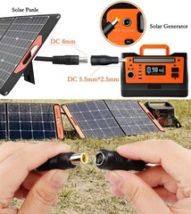 Solar Panel Adapter DC7909 Female to DC5525 Male 8mm to 5.5mm 3 Pack