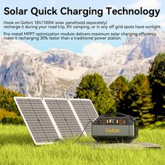 Portable Power Station 330W 299Wh Backup Solar Generator 110V Sine Wave A/DC USB
