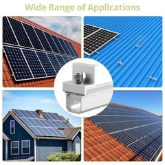 Solar Panel Bracket Kit, 6 Pcs 7.87 in Aluminium Solar Panel Mounting Silver