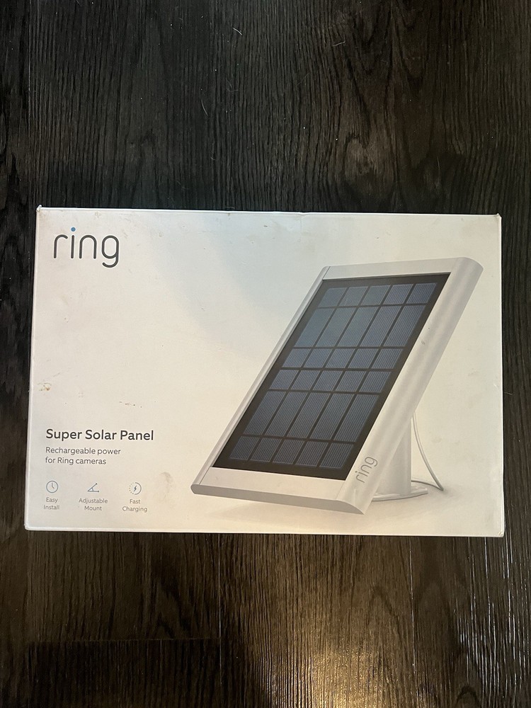 Ring White Solar Panel Rechargeable For Ring Cameras