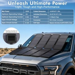 100W Portable Solar Panel MC-4 Foldable Solar Panel Charger 100 Silver Grey