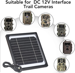 5W 12V Solar Panel for Trail Camera with 5200Mah Rechargeable Battery – IP65 Wat