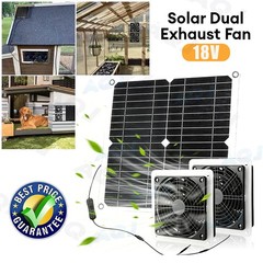 18V Weatherproof Solar Panel Kit with DC Fan for Efficient Outdoor Ventilation