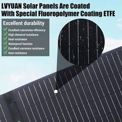 Bifacial 100W Foldable Portable Solar Panel High-Efficiency IP68 for Cmaping RVs