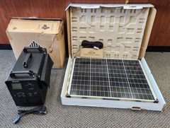 4Patriots Solar Generator 1800W 12V w/Solar Panel 100W, Portable & Foldable