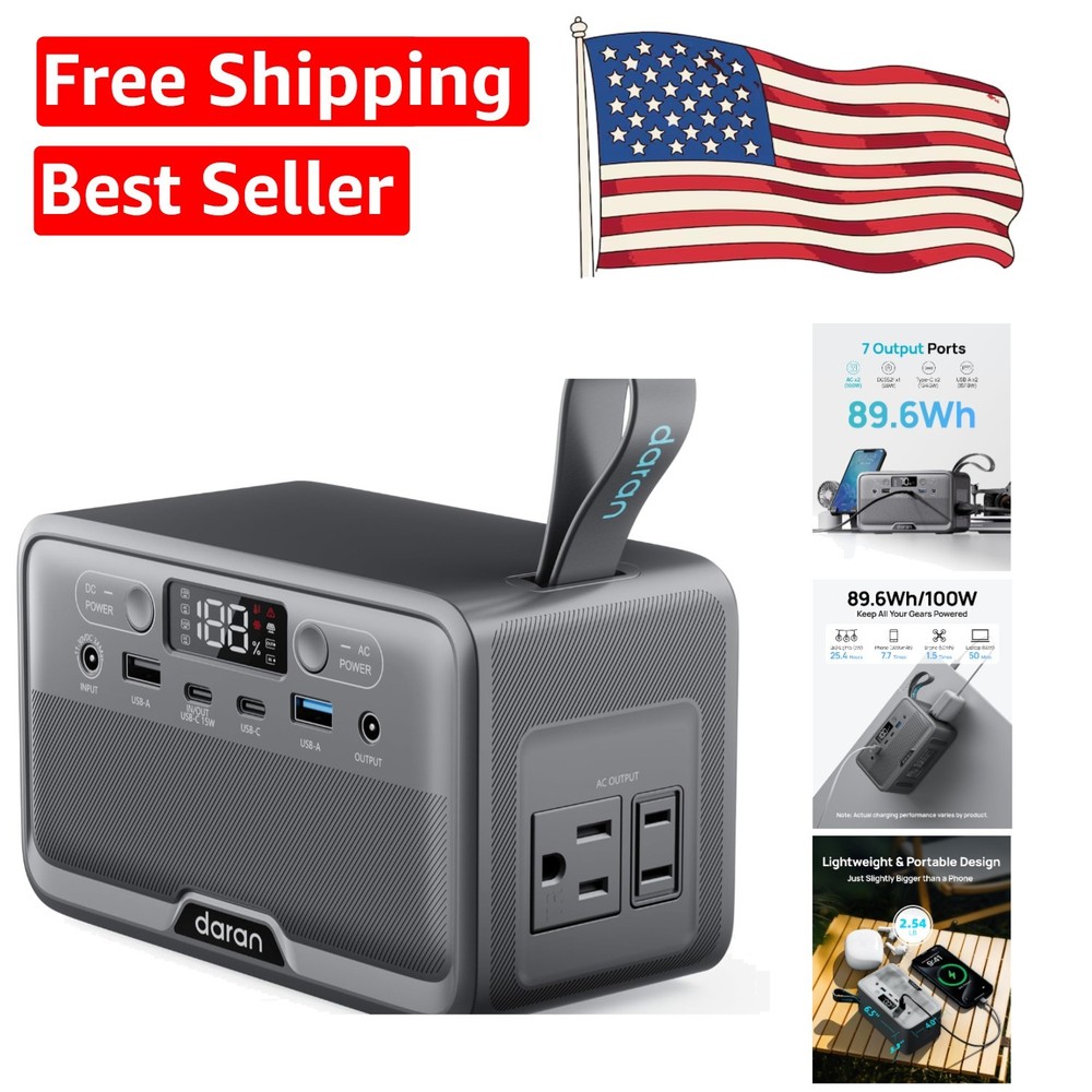 Lightweight 100W Portable Power Generator – Fast Charging & Multi-Device Ready