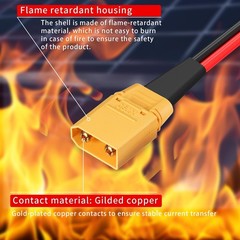 ELFCULB XT90 to O Ring Cable 6FT