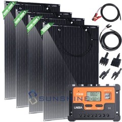 400W 200W Ultra Thin Flexible Solar Panel Kit Mono 12V for RV Camper Off-Grid