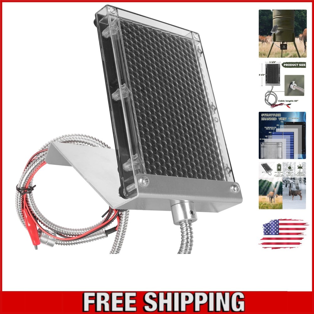 Adaptable Outdoor 6-Volt Solar Charger for Harsh Conditions – Includes Hardware