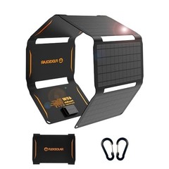 40W Foldable Solar Panel Charger with USB-C and USB-A Outputs for Phones, 40 W