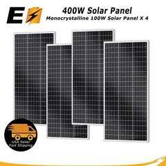 400W 200W 100 Watt Mono. Solar Panel for RV, Boat, Marine, Cabin, and Camping