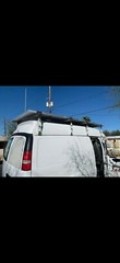 solar generator with solar panel mounted on Van used in Motor Homes or backup