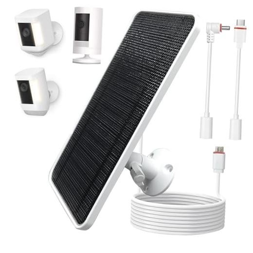 AYF Solar Panel Compatible with Ring Spotlight Cam, Stick Up Cam & 1 Pack