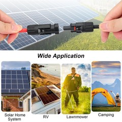 Solar Connectors Y Branch Parallel Adapter 30A Cable 1 to 3 Male Female Conne