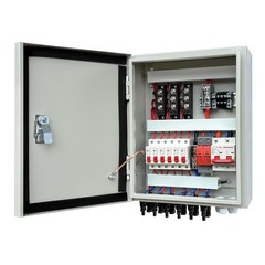 Solar Combiner Box 6 Strings 100A DC Main Circuit Breaker with Power Surge and 1