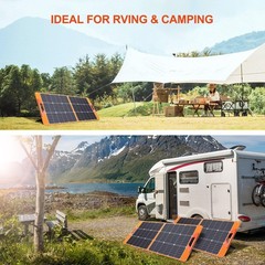 100 Watt Portable Solar Panel for Power Station, Foldable 100W Solar Panel fo…