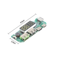 2PCS Lithium Battery Charging Circuit Board Dual USB 5V 24A Digital Display