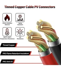 Solar Connectors Cable for 2 Solar Panels,IP68 Waterproof Y Branch