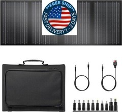 Panel solar plegable de 60W con salida de 18V CC, para generador solar portátil.