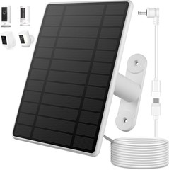 Solar Panel for Ring Camera, 6W Solar Charger for Ring Stick up Cam Plus/Pro & S