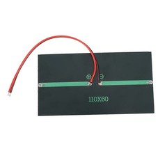 2pcs Solar Panel with Cable 1W 6V Polycrystalline Silicon Solar Charging Panel