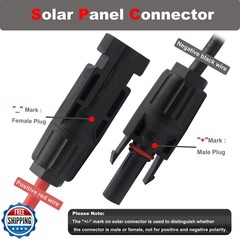 COMeap Solar Panel Cable for Ecoflow Anker SOLIX 10AWG, Compatible with MC-4