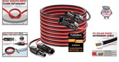 2×30 Feet 10AWG Solar Panel Extension Cable with Waterproof Connectors