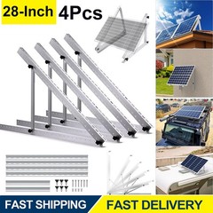 4 Pack 28in Adjustable Solar Panel Tilt Mount Brackets for Roof RV Boat Off-Grid